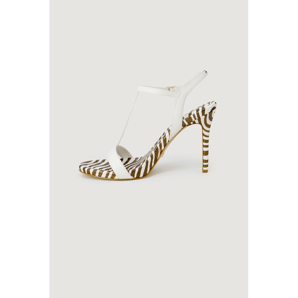 Guess White Leather High Heel