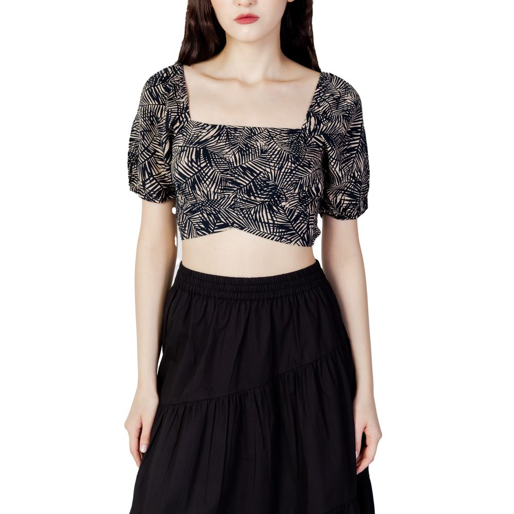 Alleen blauwe viscose top