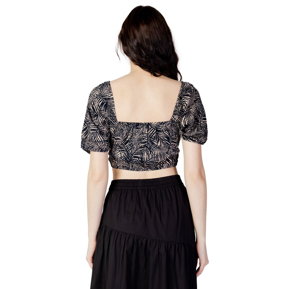 Alleen blauwe viscose top