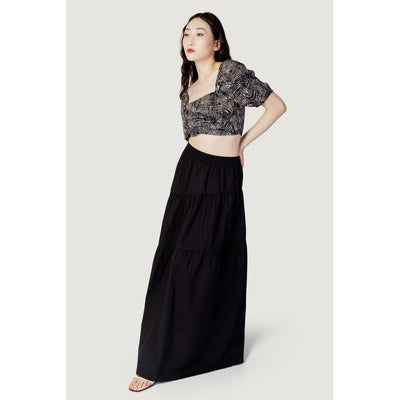 Alleen blauwe viscose top
