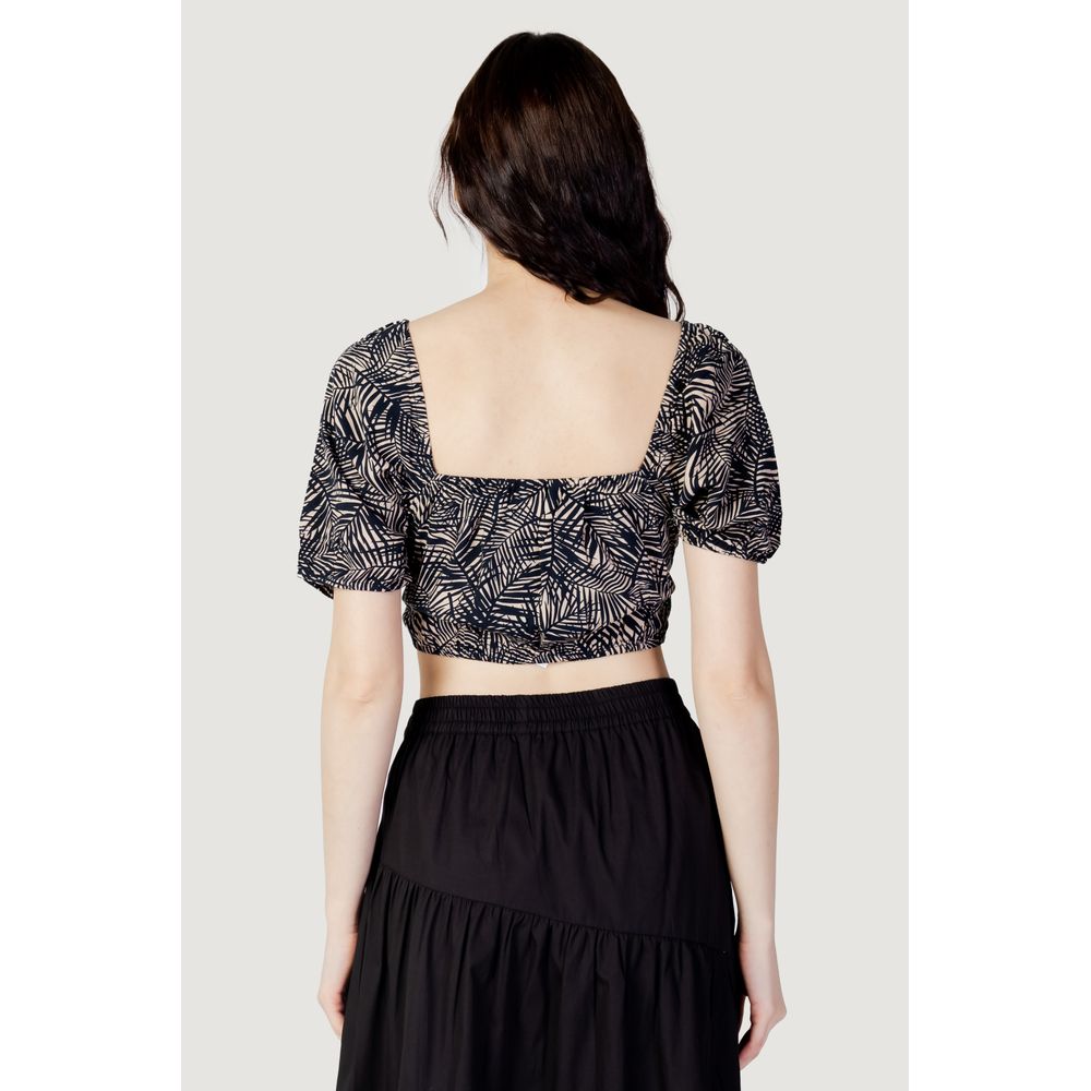 Alleen blauwe viscose top