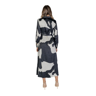 Alleen zwart gerecycled polyester lang