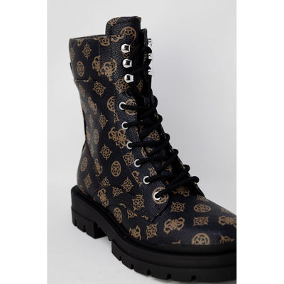 Bottes en cuir artificiel marron Guess