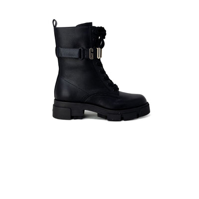 Bottes en cuir artificiel noir Guess