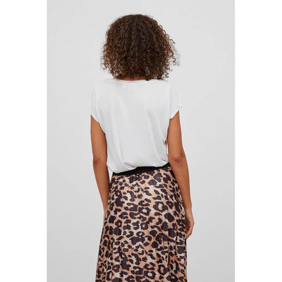 Vila Clothes White Tencel T-Shirt