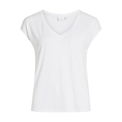 Vila Clothes White Tencel T-Shirt