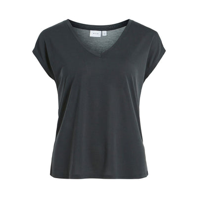 Vila Clothes Black Tencel T-Shirt