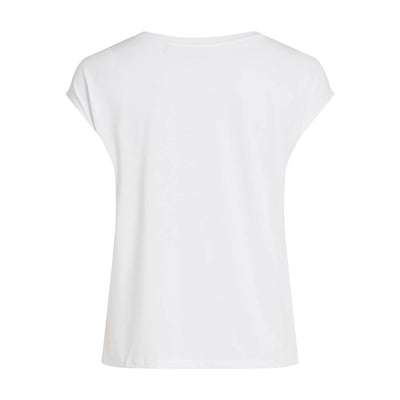 Vila Clothes White Tencel T-Shirt