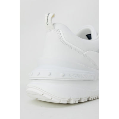 Calvin Klein Jeans Witte Suède Leren Sneaker