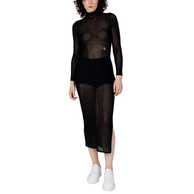 Calvin Klein Jeans Zwarte Marabou Lang