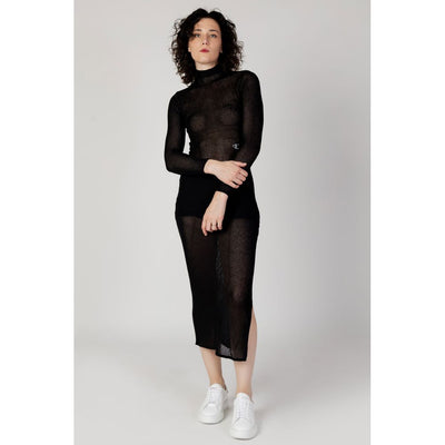 Calvin Klein Jeans Zwarte Marabou Lang