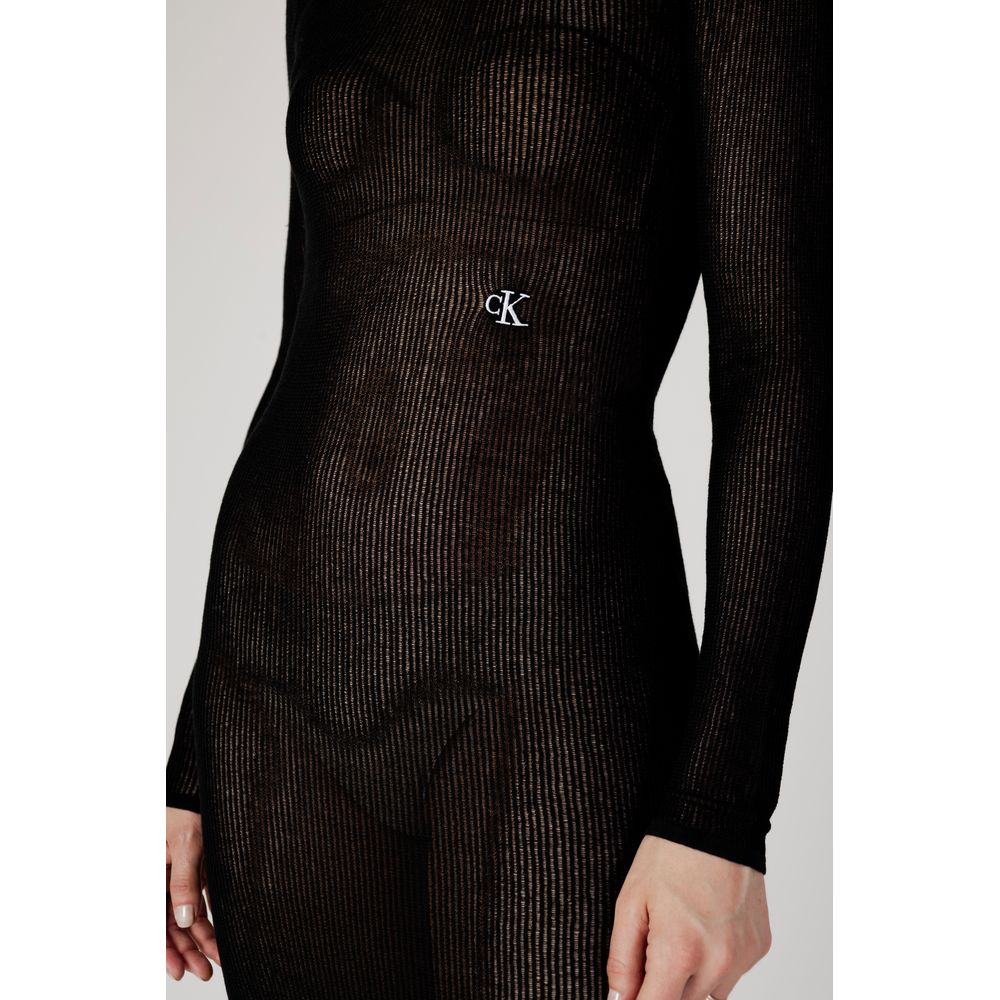 Calvin Klein Jeans Zwarte Marabou Lang