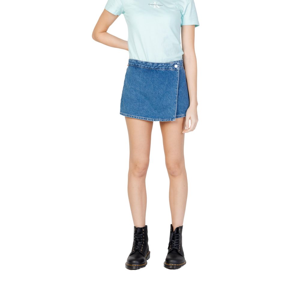 Short en coton bleu Calvin Klein Jeans