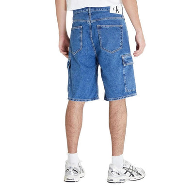 Calvin Klein Jeans Blue Cotton Bermuda