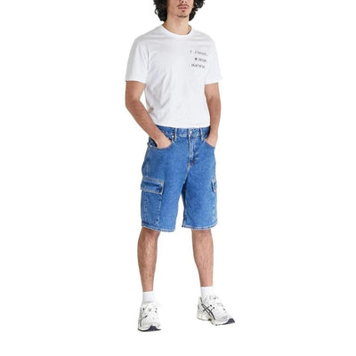 Calvin Klein Jeans Blue Cotton Bermuda