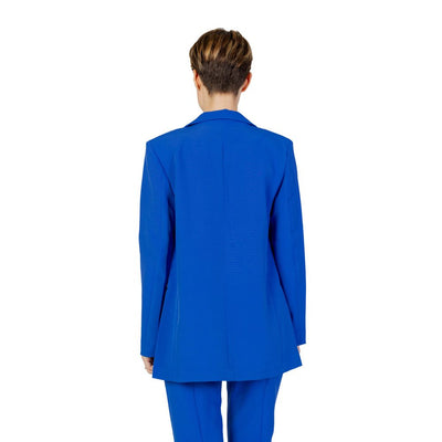 Blazer bleu en polyester recyclé uniquement