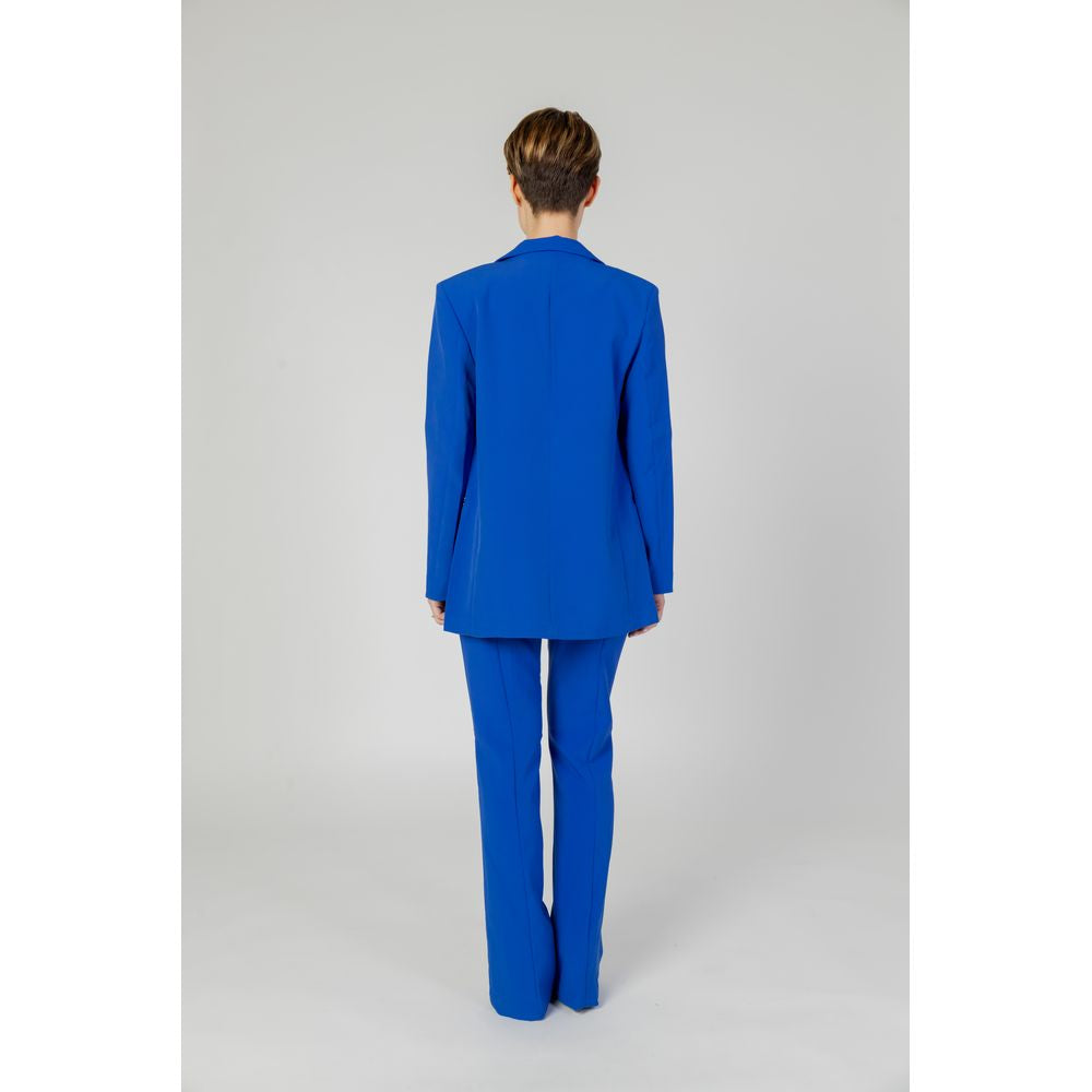 Blazer bleu en polyester recyclé uniquement