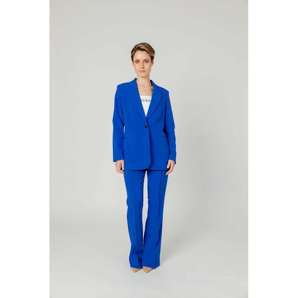 Blazer bleu en polyester recyclé uniquement