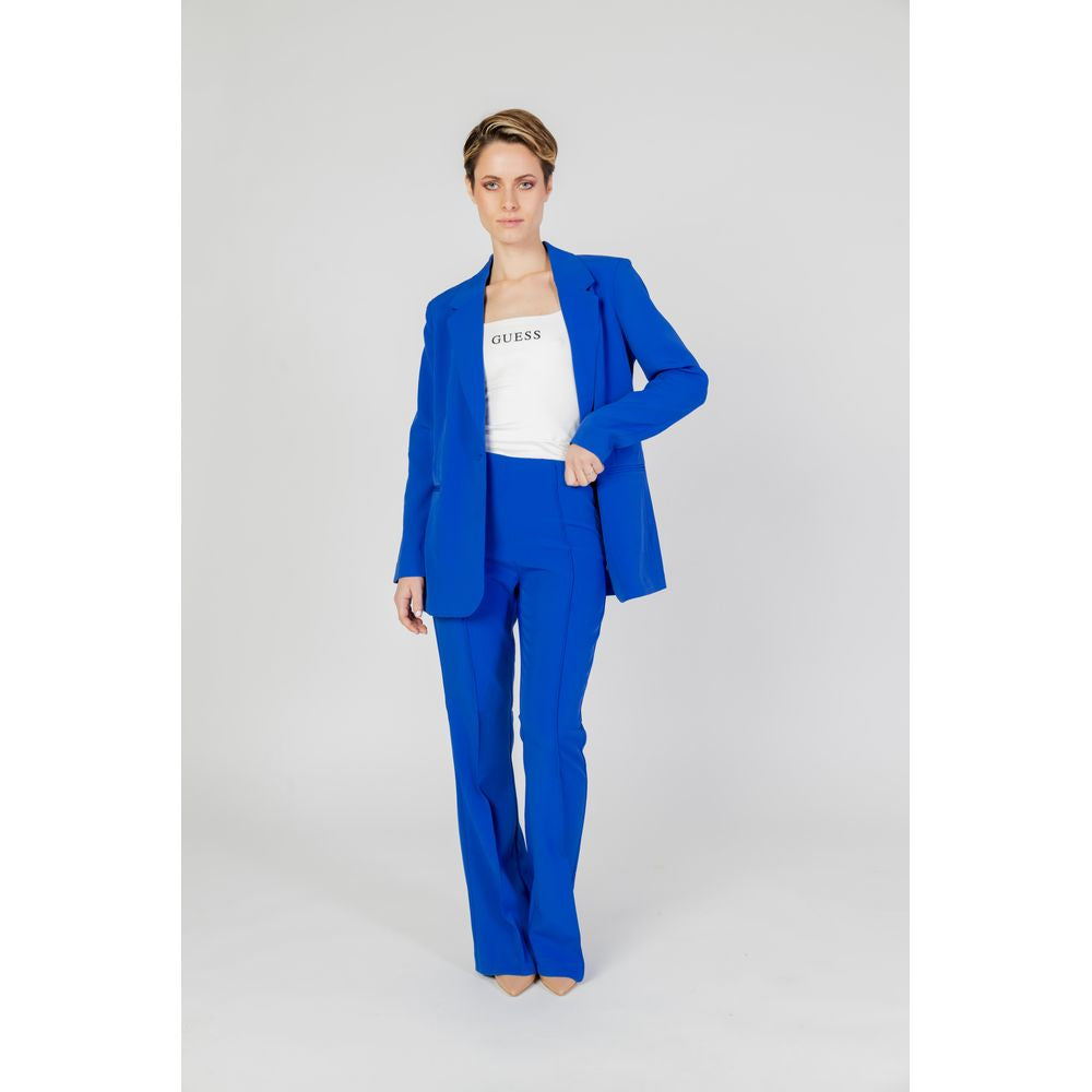 Blazer bleu en polyester recyclé uniquement