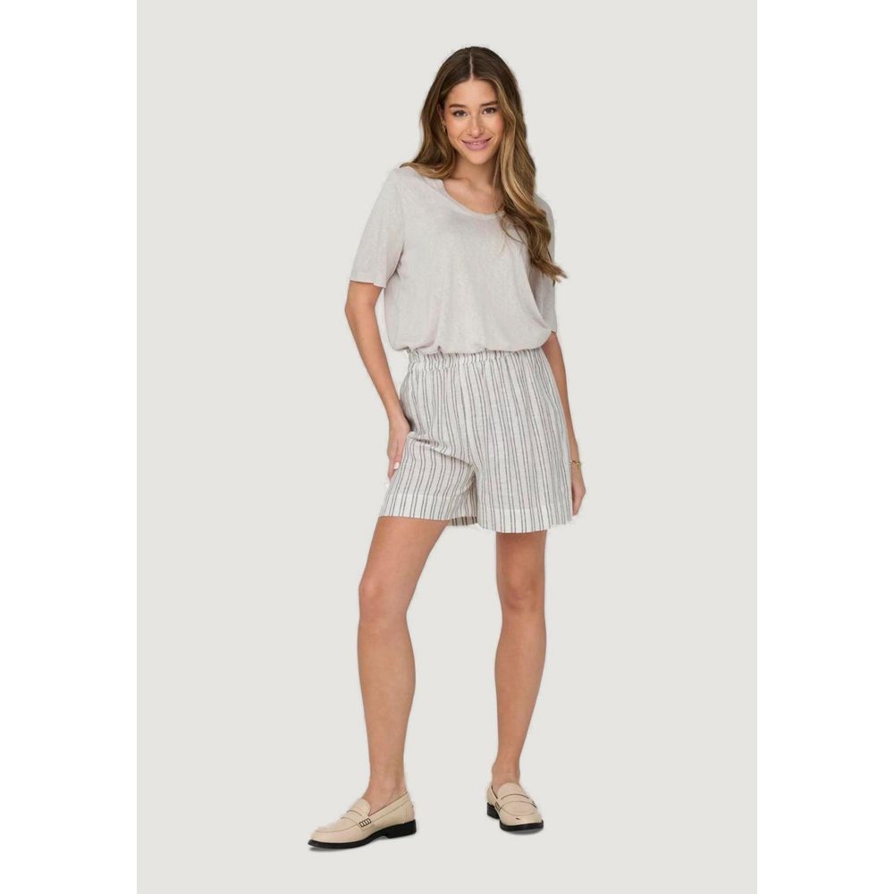 Bermuda en viscose beige uniquement