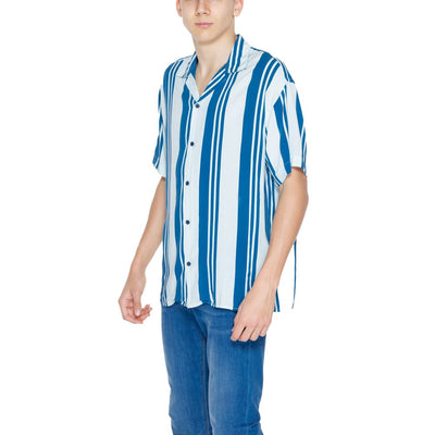 Jack Jones Blauwe Viscose Korte Mouw