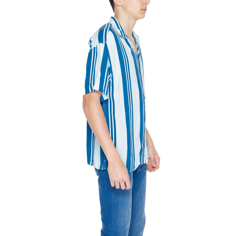 Jack Jones Blauwe Viscose Korte Mouw