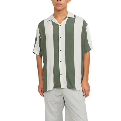 Jack Jones Groene Viscose Korte Mouw