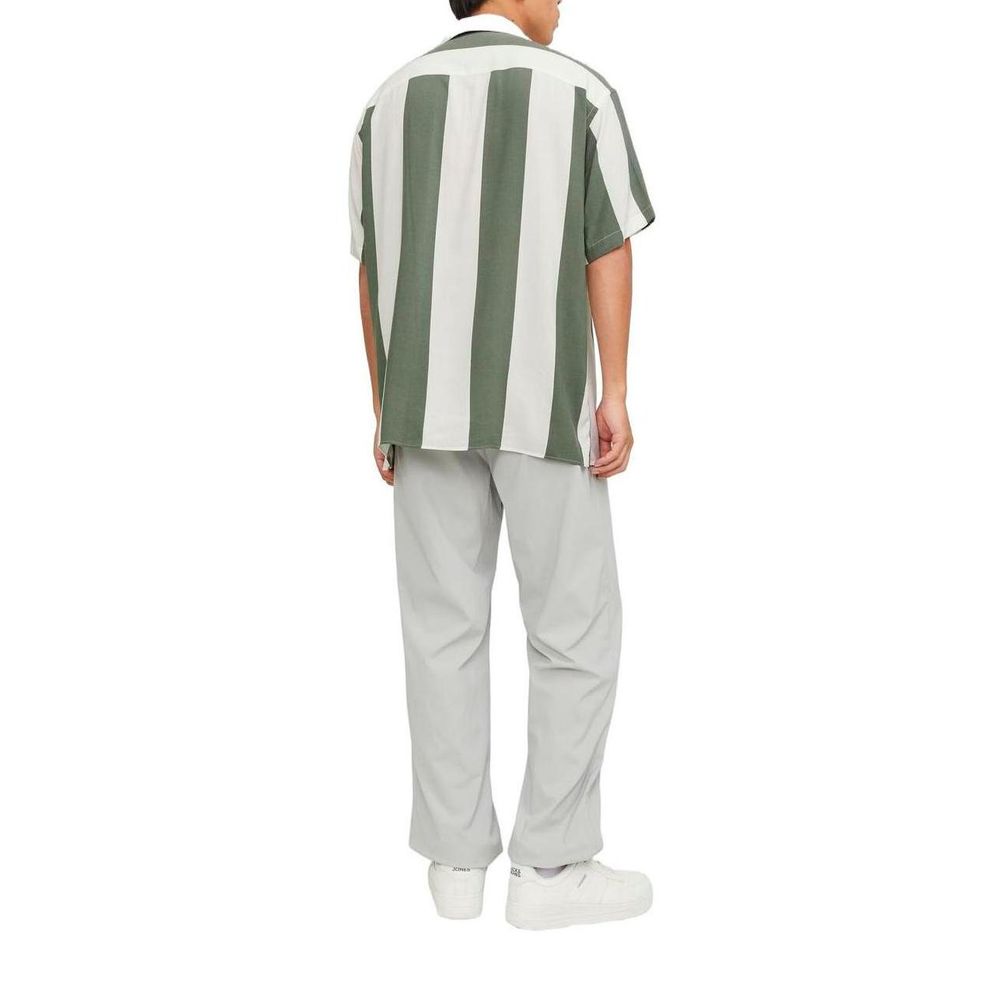 Jack Jones Groene Viscose Korte Mouw
