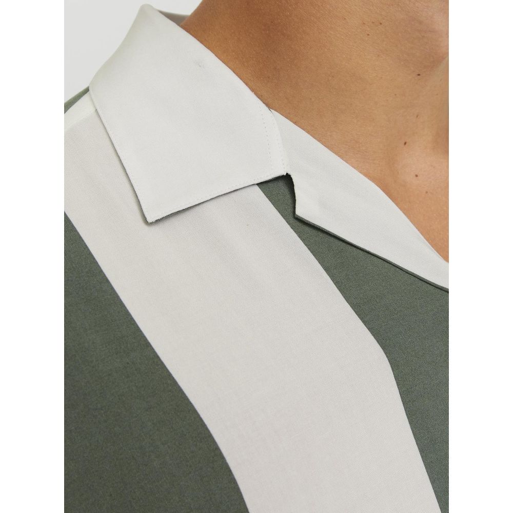 Jack Jones Groene Viscose Korte Mouw
