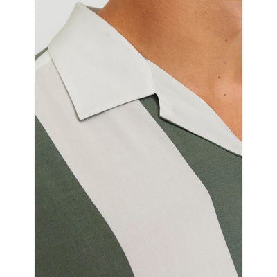 Jack Jones Groene Viscose Korte Mouw