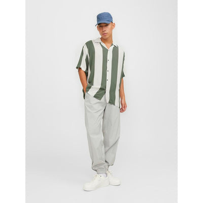Jack Jones Groene Viscose Korte Mouw