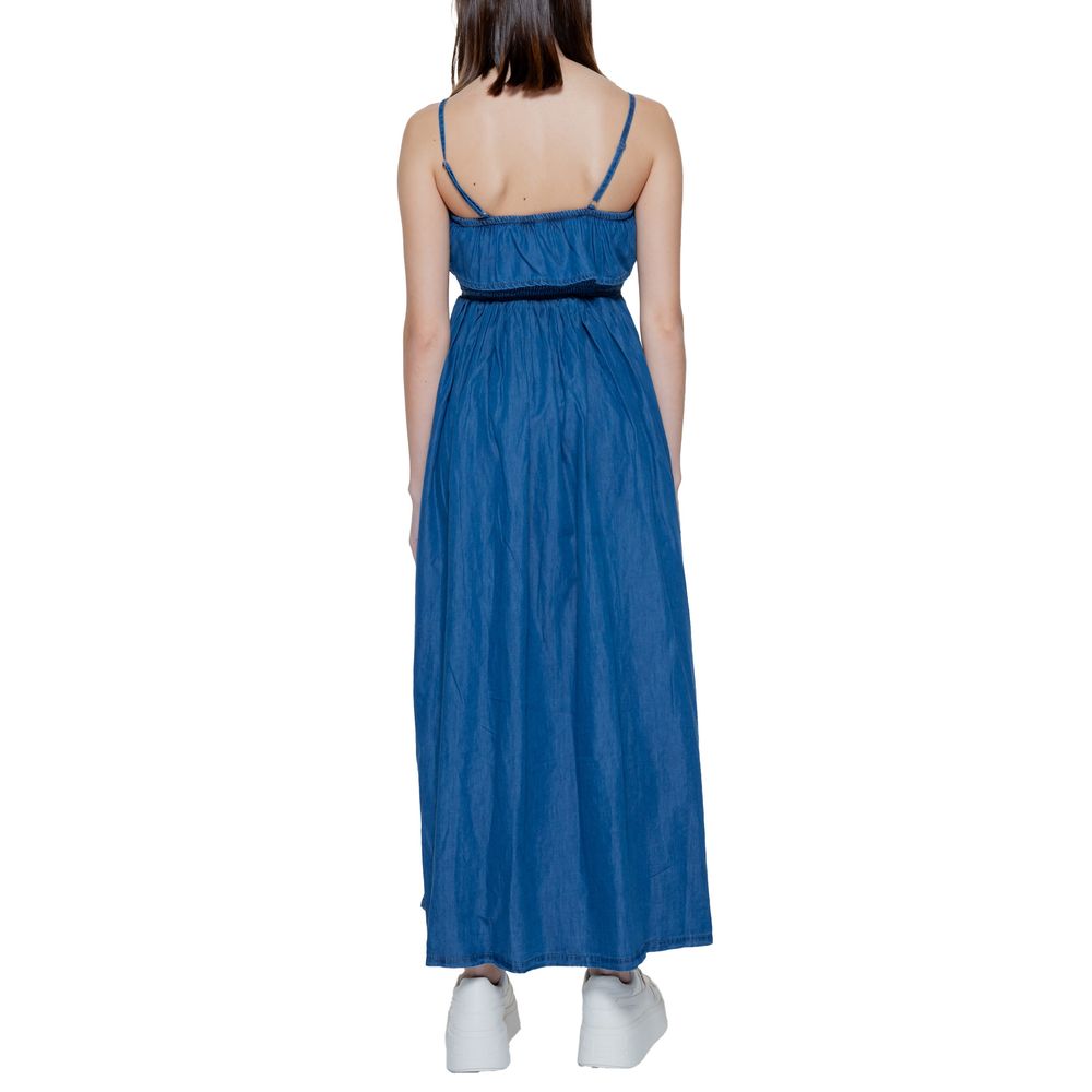 Coton bleu long uniquement