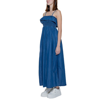 Coton bleu long uniquement