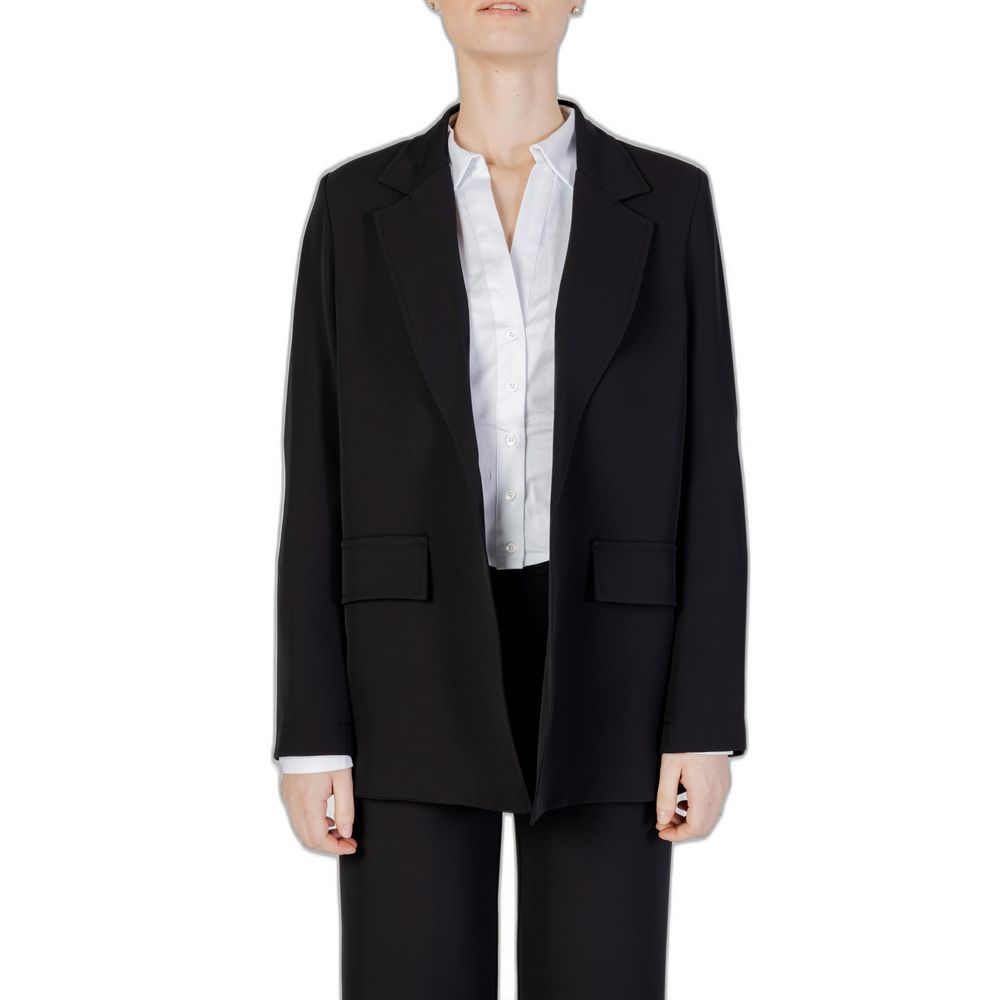 Blazer noir en polyester Sandro Ferrone