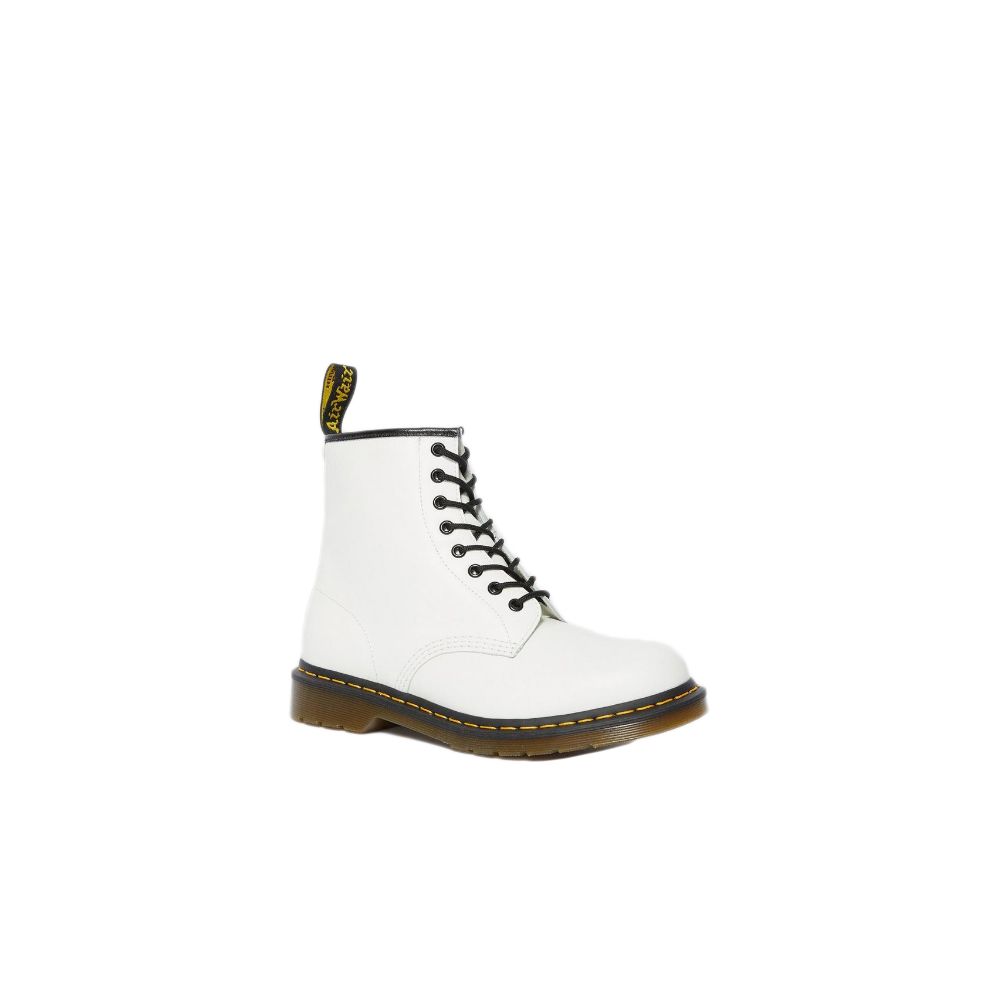 Bottes en cuir blanc Dr. Martens