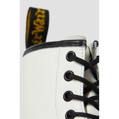 Bottes en cuir blanc Dr. Martens