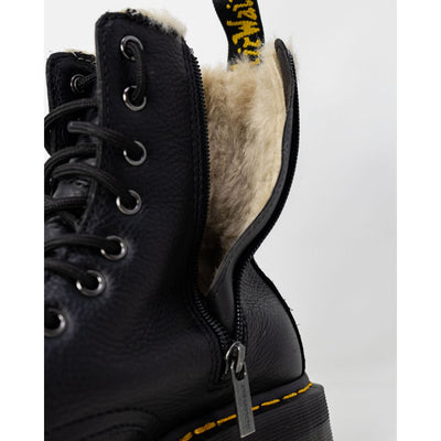 Bottes en cuir noir Dr. Martens
