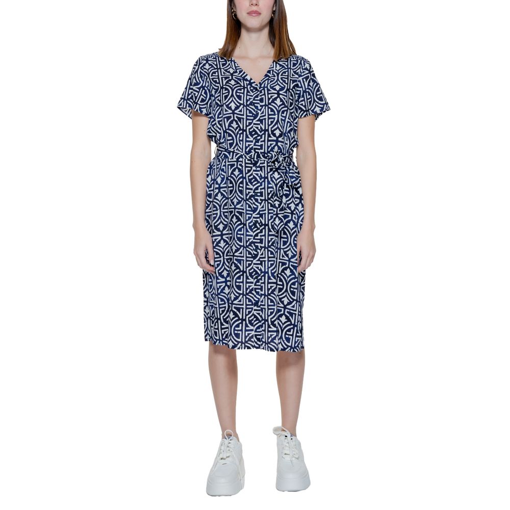 Chemise longue en viscose bleue Street One