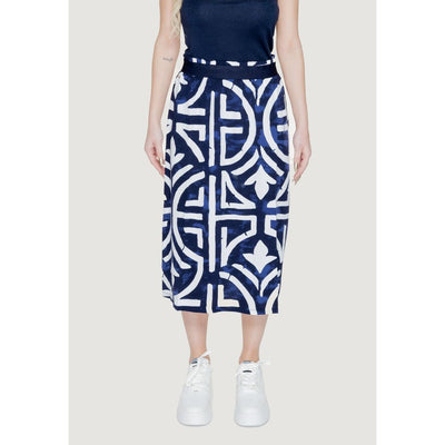 Chemise longue en viscose bleue Street One