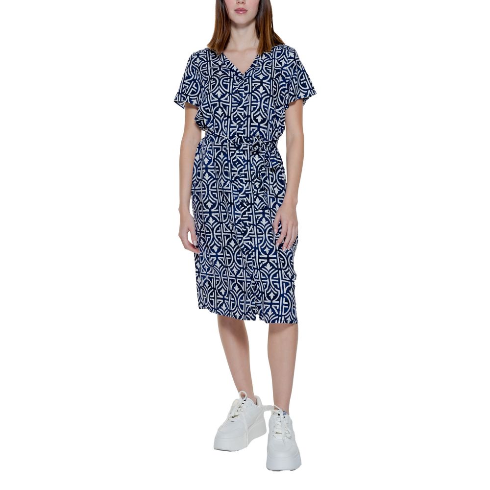 Chemise longue en viscose bleue Street One