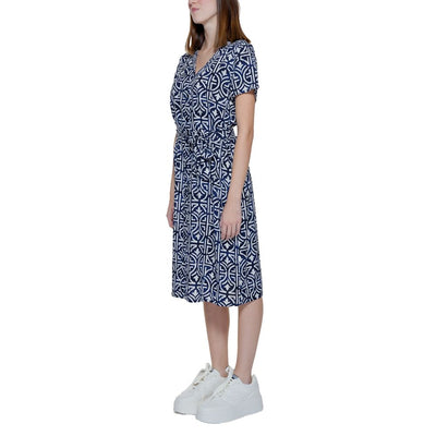 Chemise longue en viscose bleue Street One