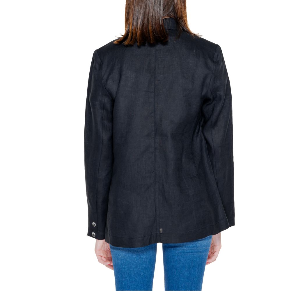 Blazer en lin noir Street One