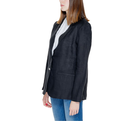 Blazer en lin noir Street One