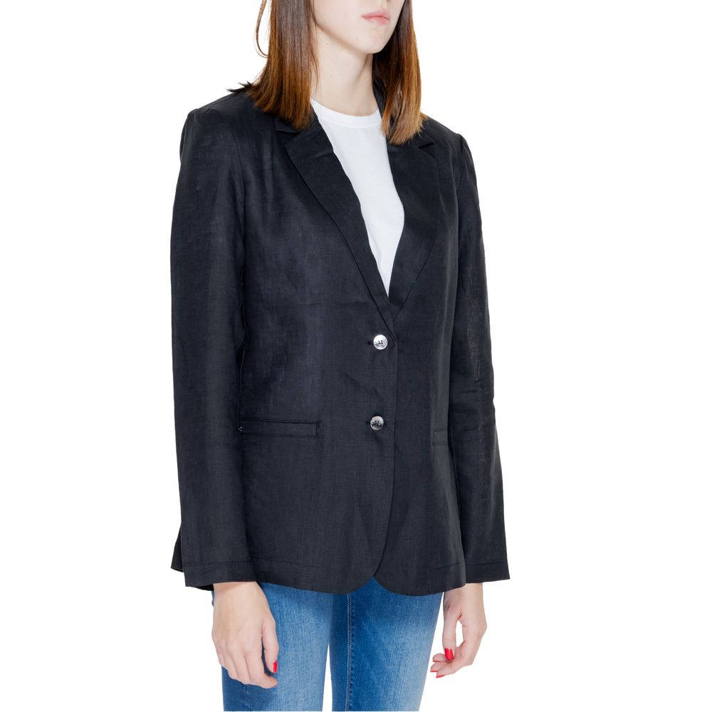 Blazer en lin noir Street One
