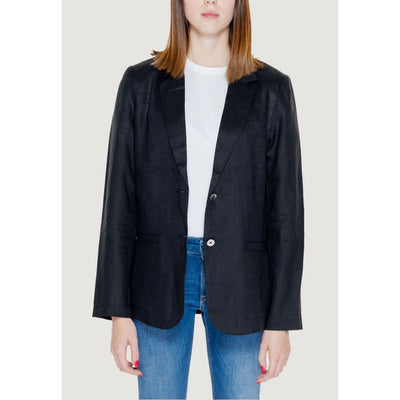 Blazer en lin noir Street One