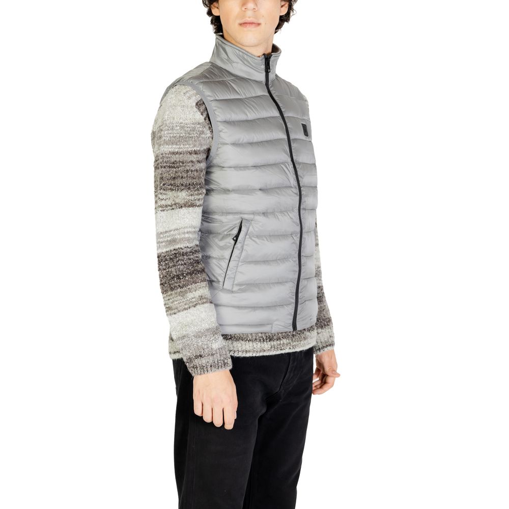 Veste sans manches en polyamide gris Gianni Lupo