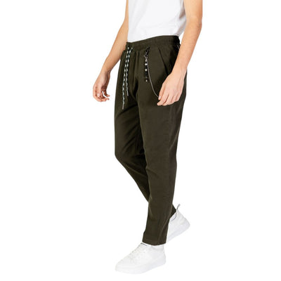 Pantalon en coton vert Gianni Lupo