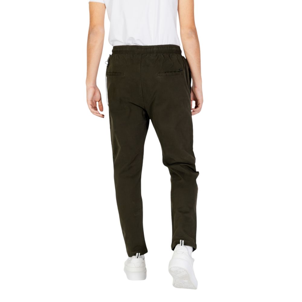 Pantalon en coton vert Gianni Lupo