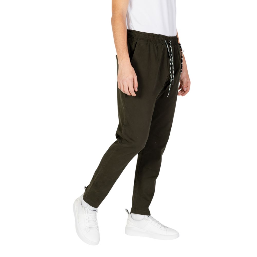 Pantalon en coton vert Gianni Lupo