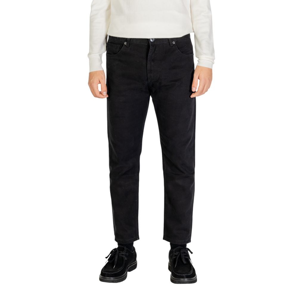 Pantalon en coton noir Gianni Lupo